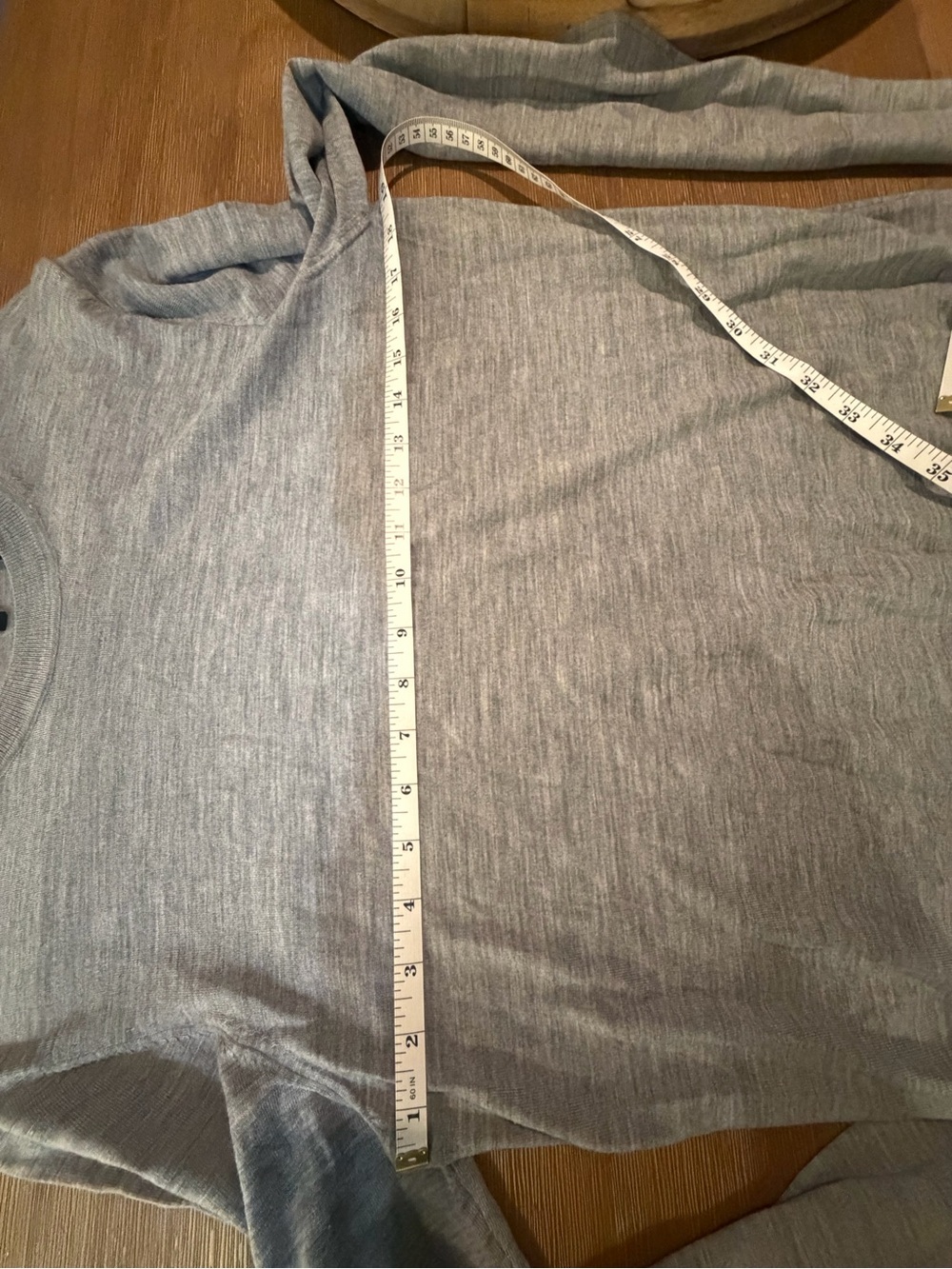 Theory Men’s 100% Wool Gray Crewneck Sweater Medium Designer Knitwear - Picture 6 of 8